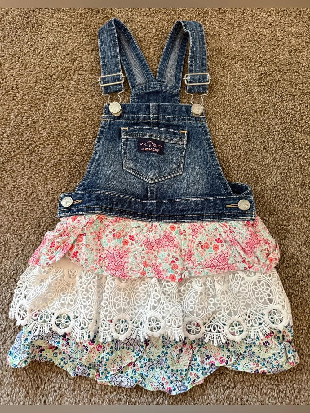 Pastourelle by Pippa and Julie Jordache Dress Overall Jumpsuit Lot Girls 4T 5T